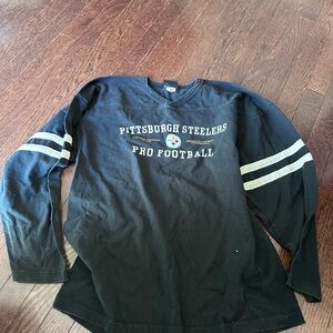 Pittsburgh Steelers Long Sleeved Black T-Shirt